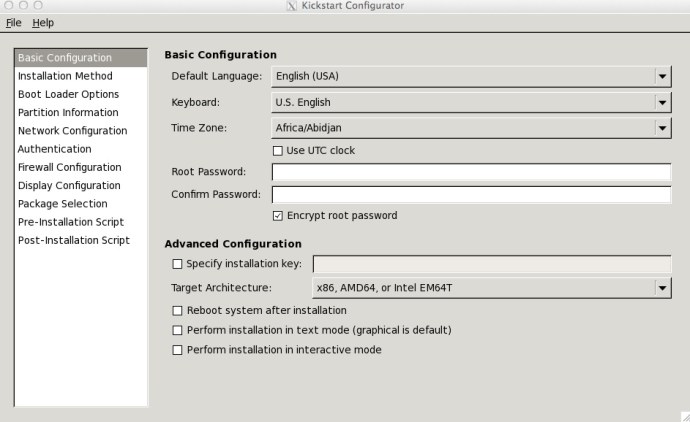 kickstartconfigurator